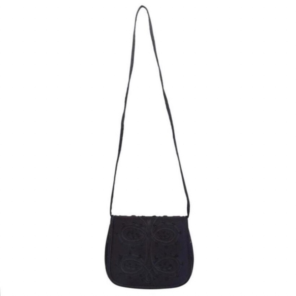 Givenchy Black Saddle Crossbody Bag with Flap Closure